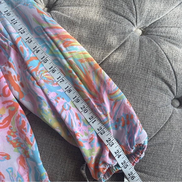 Lilly Pulitzer Elsa Top in Scuba to Cuba XLarge  Silk - Picture 5 of 6